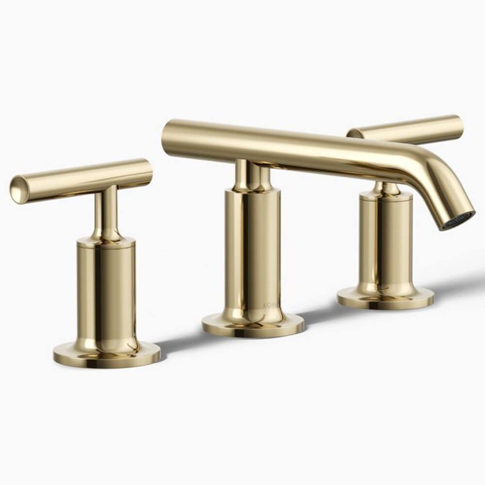 Kohler Purist Widespread Bathroom Sink Faucet in Vibrant French Gold, , large