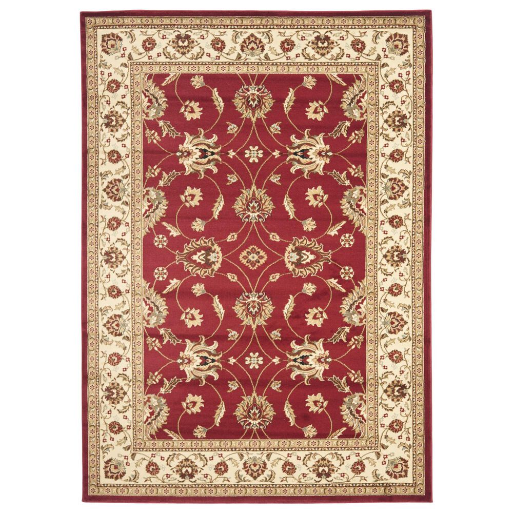 Safavieh Lyndhurst LNH553 5"3" x 7"6" Red and Ivory Area Rug, , large