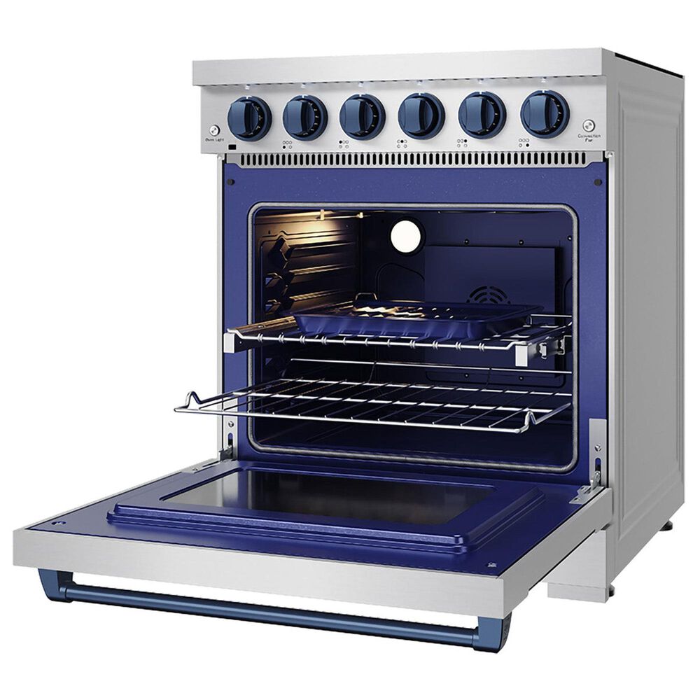 Thor Kitchen Gordon Ramsay 30" Professional Electric Range with Navy Blue Handle Kit in Stainless Steel, , large