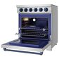 Thor Kitchen Gordon Ramsay 30" Professional Electric Range with Navy Blue Handle Kit in Stainless Steel, , large