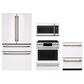 Cafe 4pc Kitchen Package with Refrigerator, Range, Microwave, and Dishwasher in White, , large