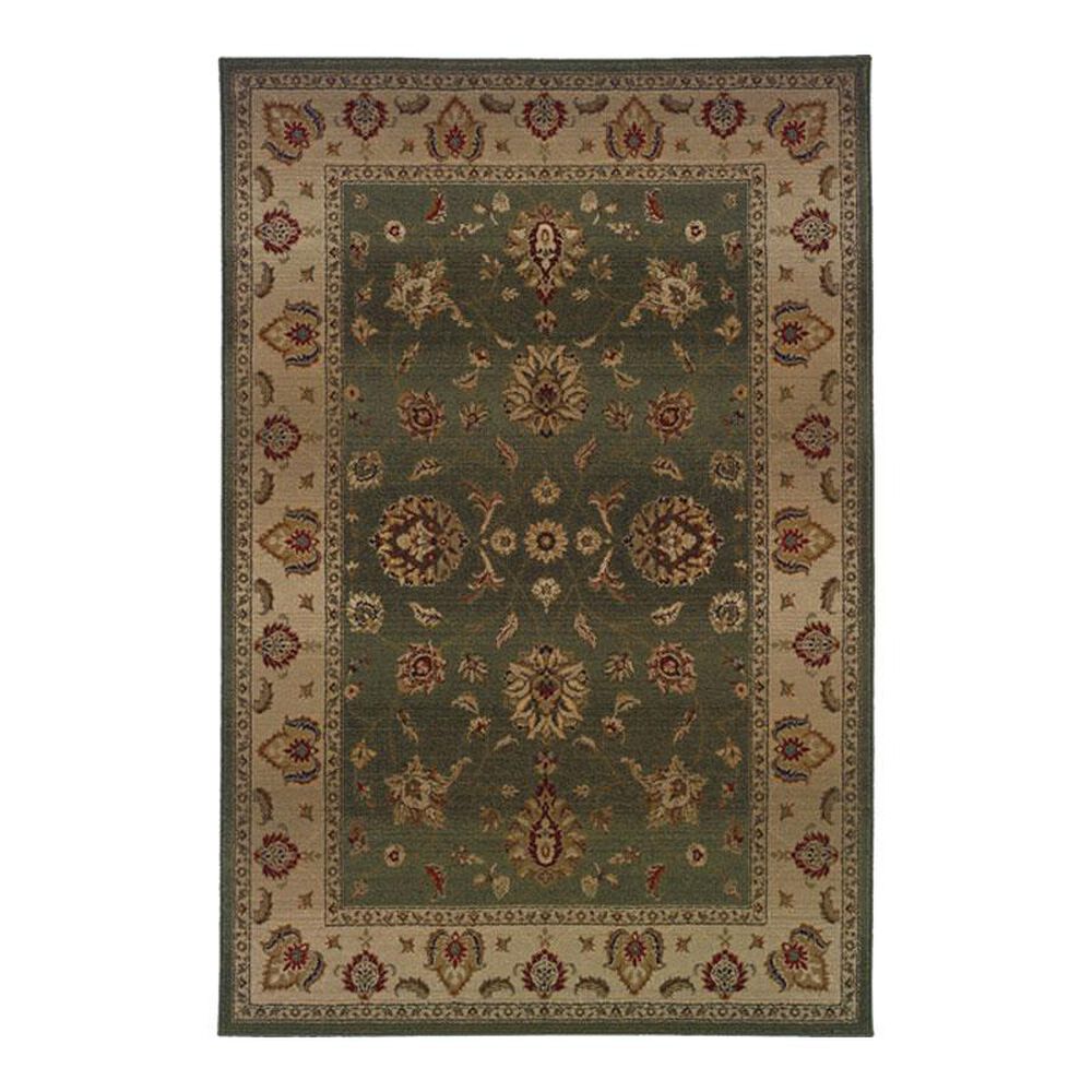 Oriental Weavers Genesis 34F 2' x 3' Green Scatter Rug, , large