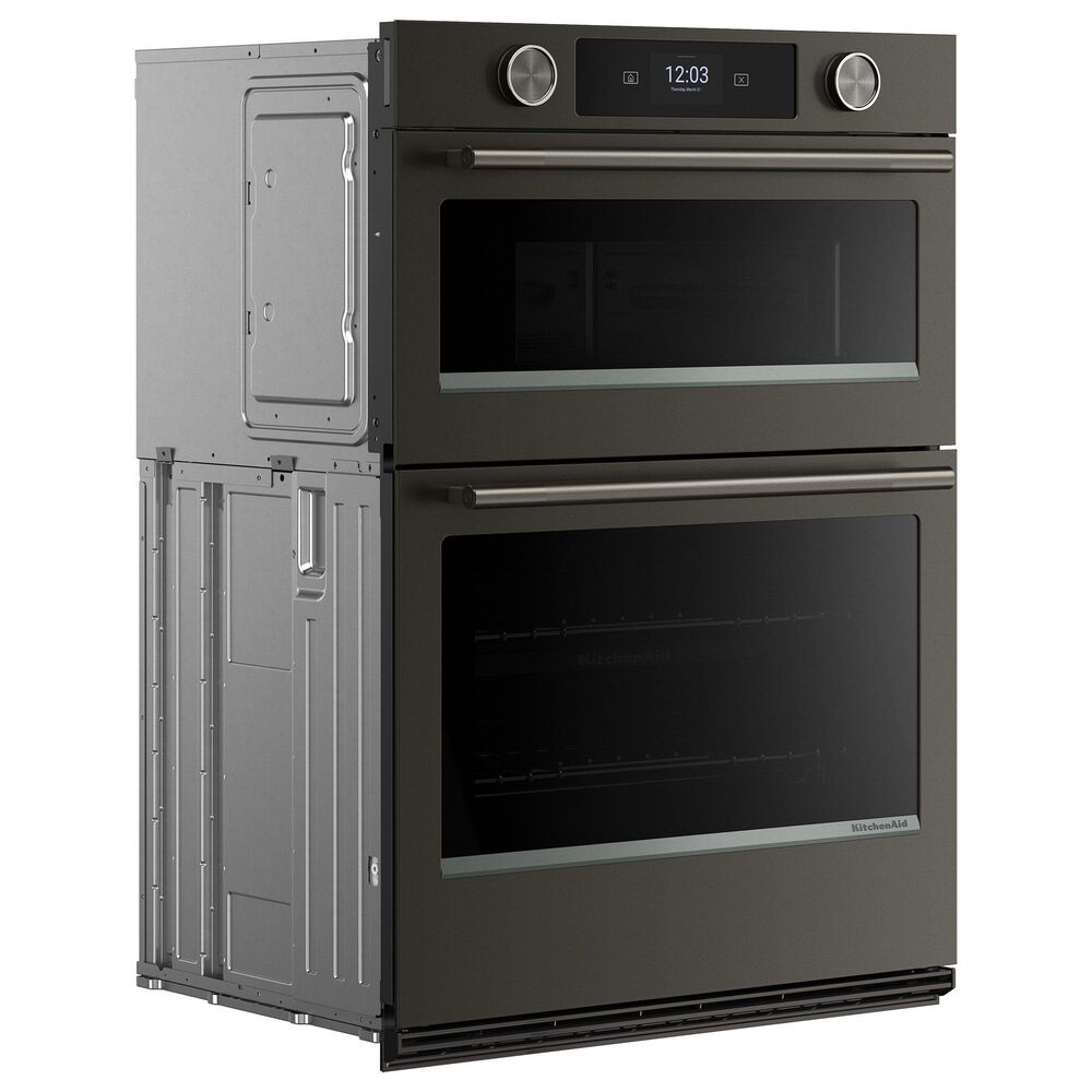 KitchenAid 2-Piece Kitchen Package with Black Ore 30" Smart Combination Wall Oven and Stainless Steel 30" Gas Cooktop, , large