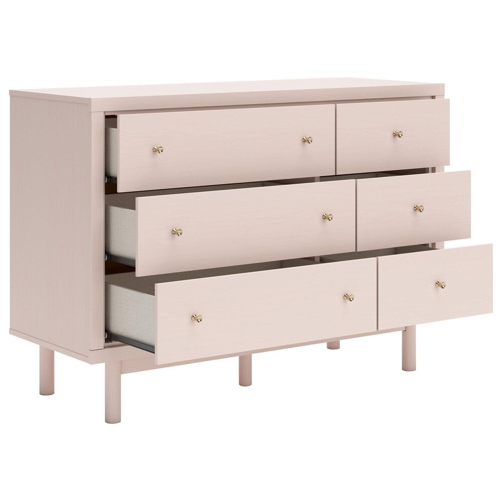 Ashley Wistenpine 6-Drawer Dresser in Blush, , large