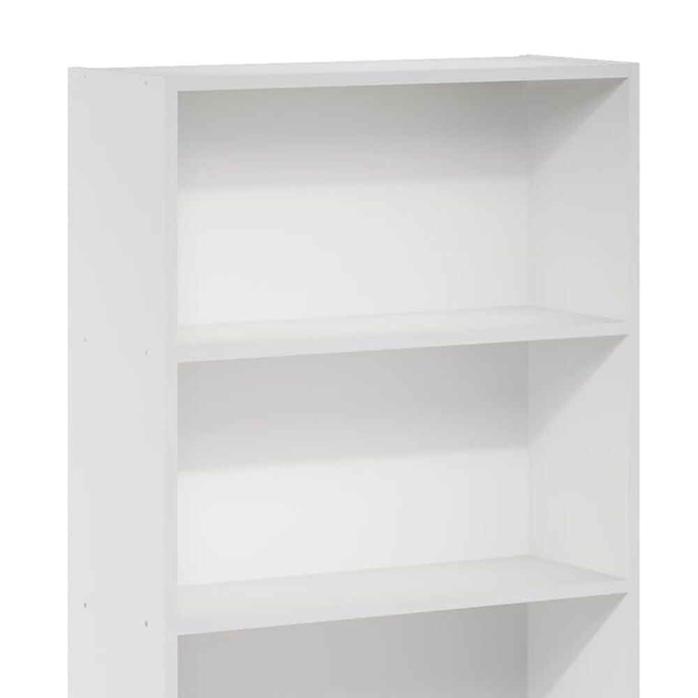 HOMLUX 6-Tier Free Standing Open Storage Bookcase in White, , large