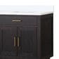 Lexora Home Abbey 80" Double Bathroom Vanity in White Oak with 2 cm White Quartz Top, Rectangular Sinks and 30" Mirrors, , large