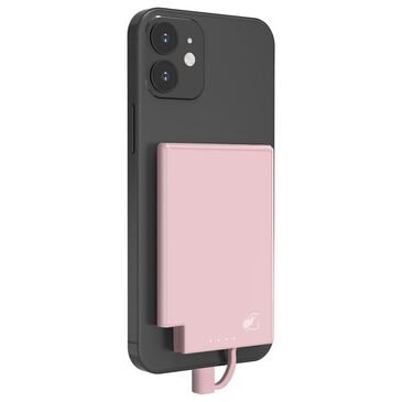 Gallevant SlimCharge 5000mAh Magnetic Power Bank with Built-In Cables in Pink, , large