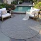 Dalyn Rug Company Laidley 10" Round Grey Indoor/Outdoor Area Rug, , large