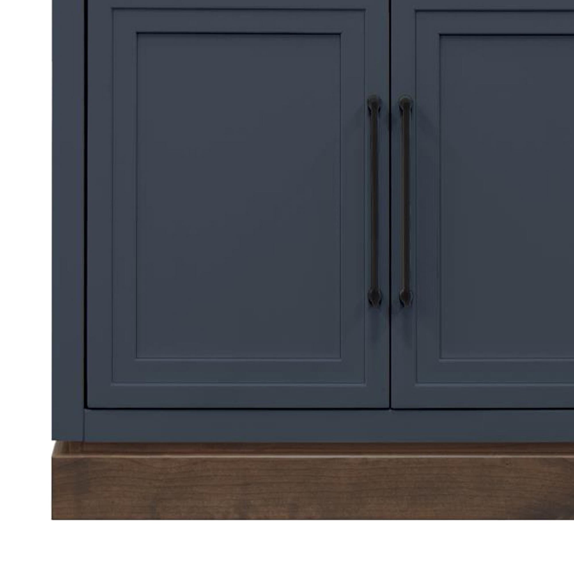 Legends Home Nora 2-Door File Cabinet in Blue Denim and Whiskey