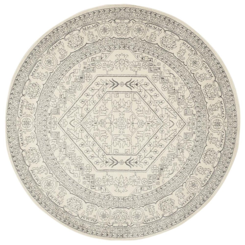 Safavieh Adirondack ADR108B-10R 10&#39; x 10&#39;  Ivory/Silver Round Rug, , large