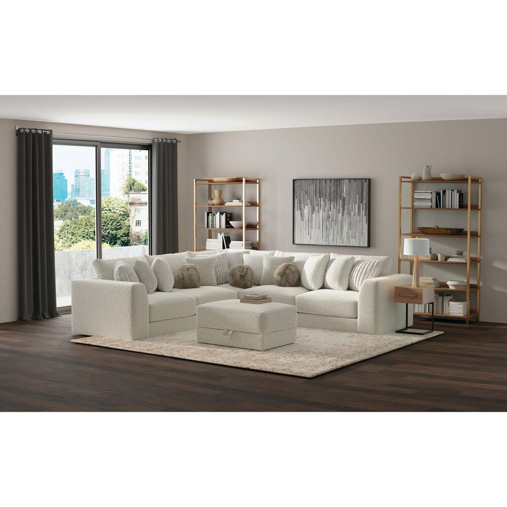 Hartsfield Jazzy Storage Ottoman in Bone, , large