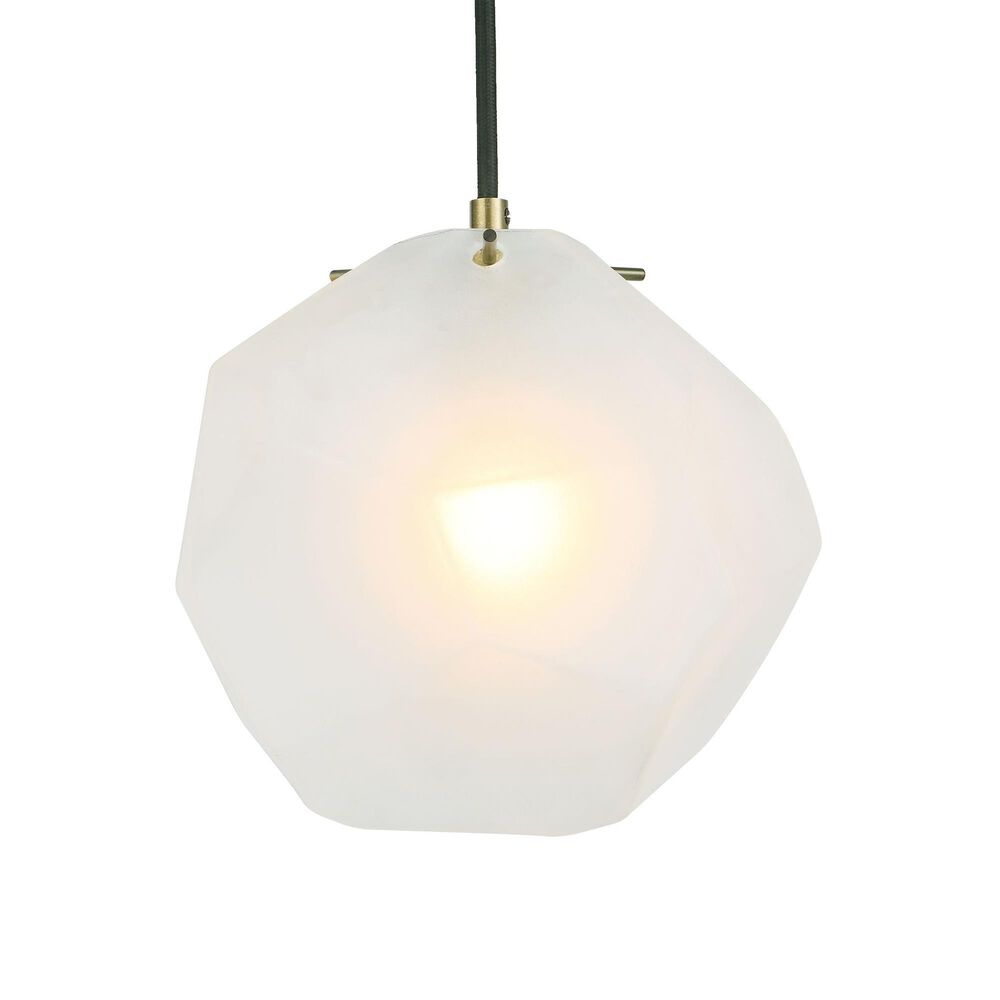 Uttermost Geodesic 1-Light Mini Pendant in Antique Brass and Black, , large
