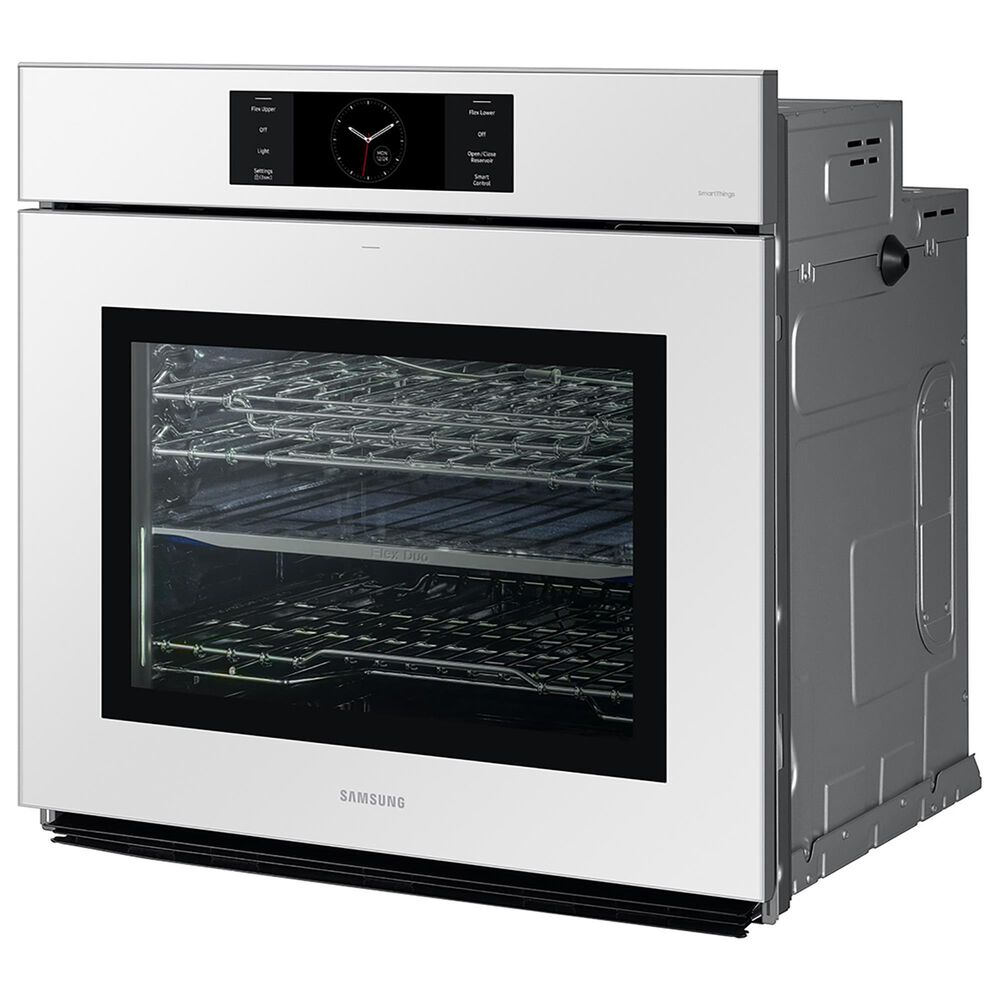 Samsung Bespoke Bespoke 30&quot; Single Electric Wall Oven with Convection in White Glass, , large