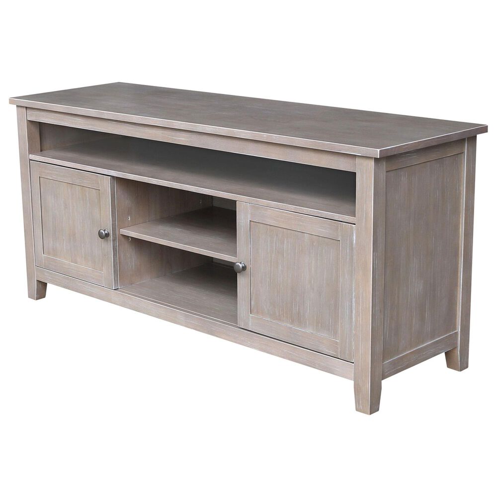Modern Farmhouse TV Stand in Washed Gray Taupe, , large