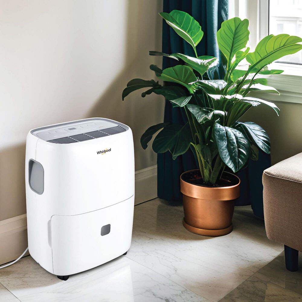 Whirlpool 50-Pint E-Star Dehumidifier in White, , large