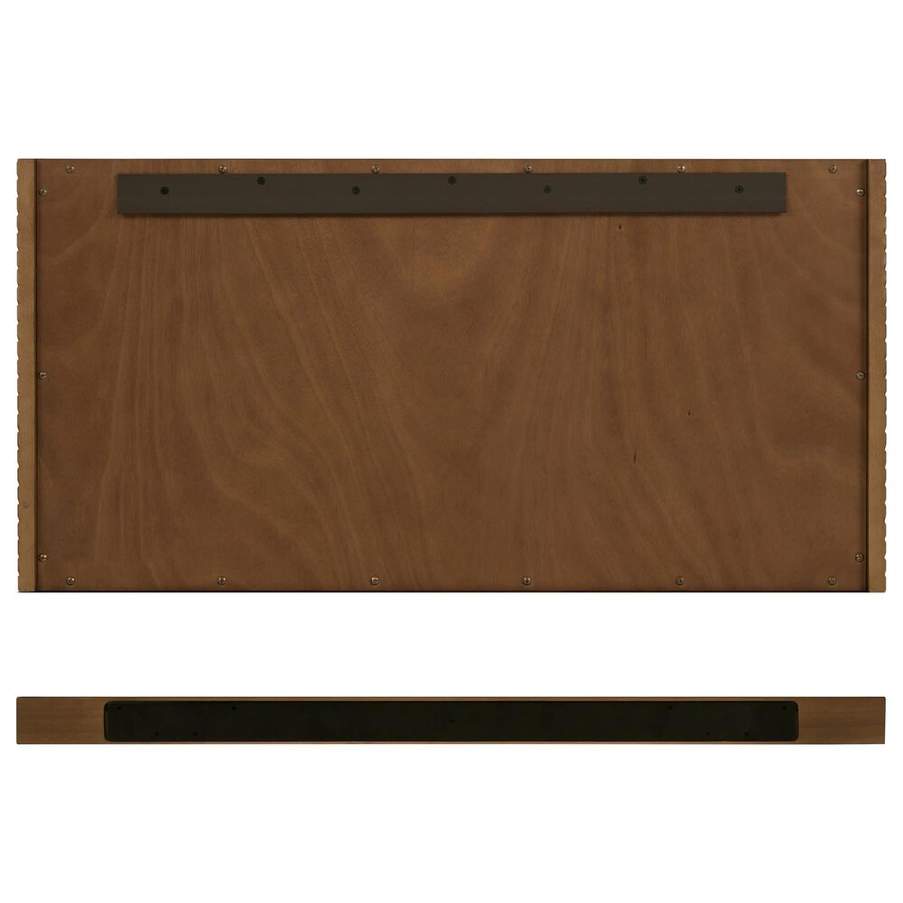 James Martin Vanities Marcello 36" Wall Mounted Single Bathroom Vanity in Chestnut with 3 cm Parisien Bleu Quartz Top and Rectangular Sink, , large