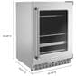 KitchenAid 24" Beverage Center with Right Hinge and Metal-Front Racks in Stainless Steel, , large
