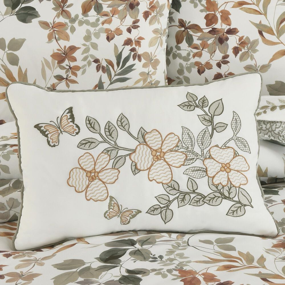 Royal Court Evergreen 13&quot; x 21&quot; Lumbar Pillow in Sage and White, , large