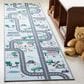 Safavieh Kids Playhouse KPH235M 2"2" x 8" Blue and Dark Grey Runner, , large