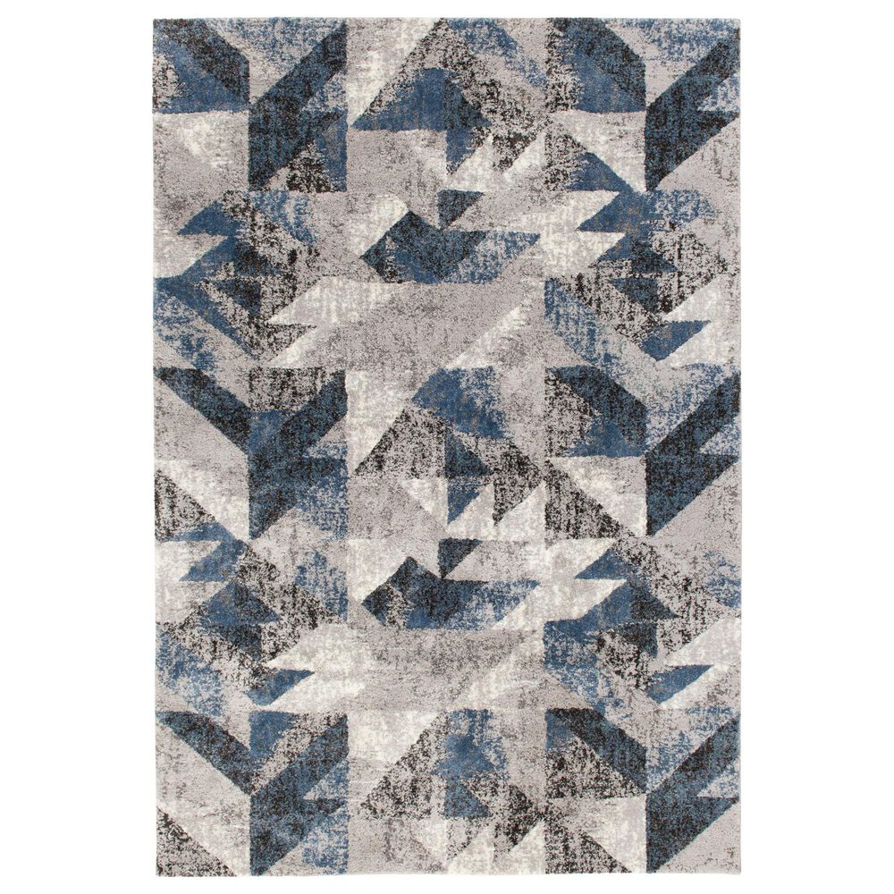 Central Oriental Structures Torrent Neola 5" x 7"6" Cloud and Metal Area Rug, , large