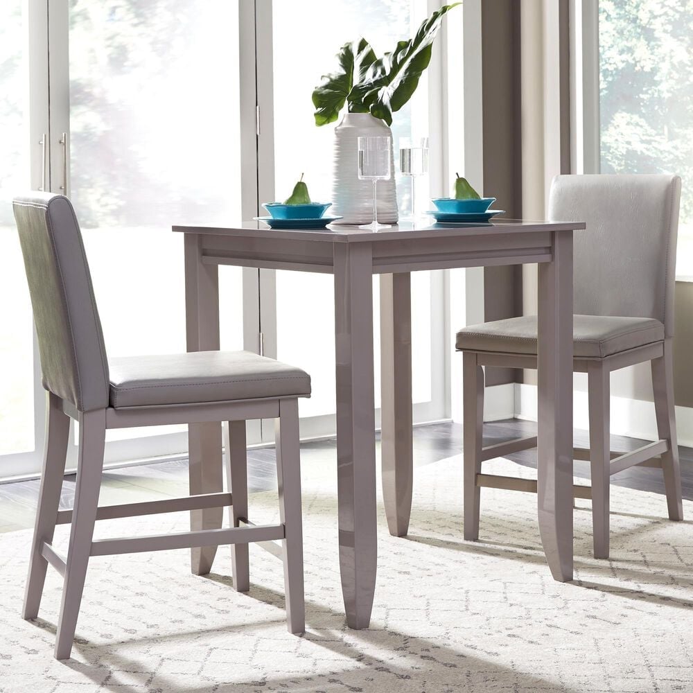 Home Styles Linear 3-Piece High Dining Set in Gray, , large