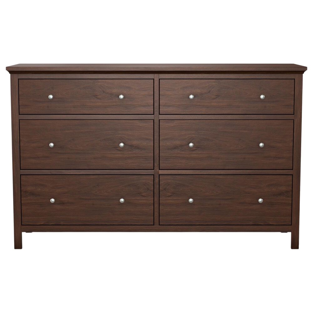 Archbold Furniture Heritage Queen Panel Bed with Dresser and Nightstands Bedroom Set in Brown Mahogany, , large