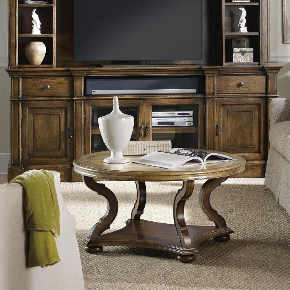 Hooker Furniture Archivist Entertainment Console in Soft Pecan, , large