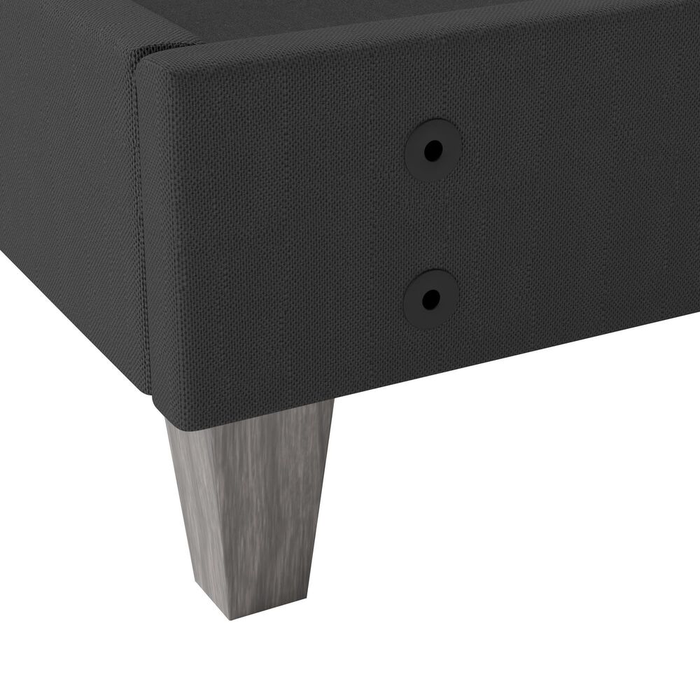 Hearth and Haven Full Bed Frame Foundation in Dark Grey, , large