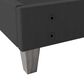 Hearth and Haven Full Bed Frame Foundation in Dark Grey, , large