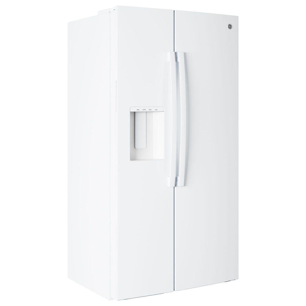 GE Appliances 24 Cu. Ft. Counter-Depth Side-By-Side Refrigerator with Extra Tall Dispenser and Energy Star in White, , large