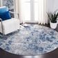 Safavieh Aston 7"10" Round Navy and Gray Area Rug, , large