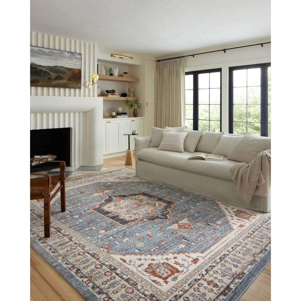 Loloi II Odette 7&#39;10&quot; x 10&#39; Sky and Multicolor Area Rug, , large