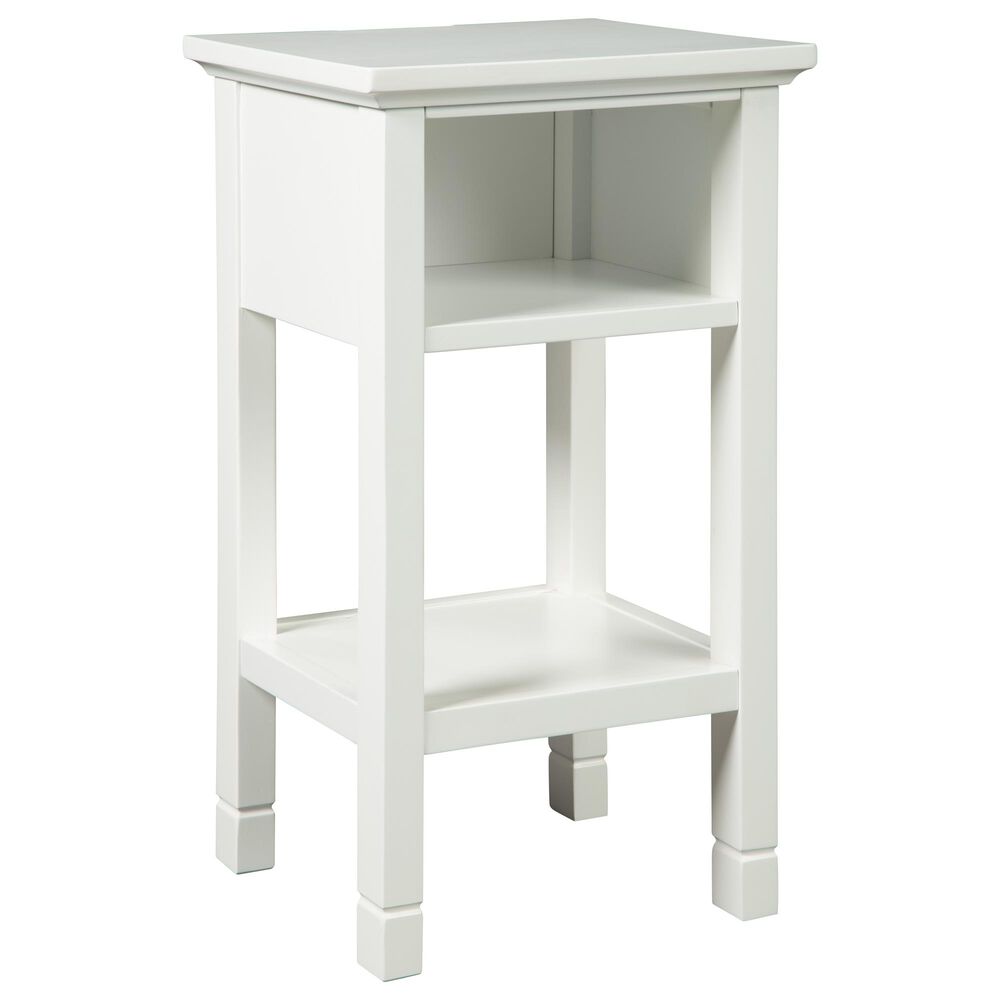 Signature Design by Ashley Marnville Accent Table in White, , large