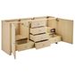 James Martin Vanities Gracyn 72" Double Bathroom Vanity in Coastal Driftwood with 3 cm White Zeus Quartz Top and Rectangular Sinks, , large