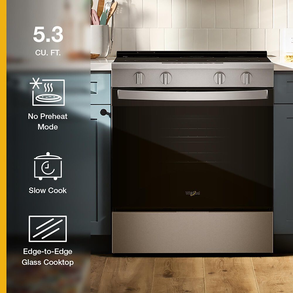 Whirlpool 30" Electric Range in Stainless Steel, , large