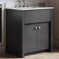 Kohler Alouette 30" Single Bathroom Vanity in Ferrous Grey with 2 cm White Quartz Top and Rectangular Sink, , large