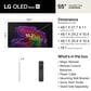 LG 55" Class G6 Series OLED evo AI 4K with Supplied Flush Wall Mount in Black - Smart TV, , large