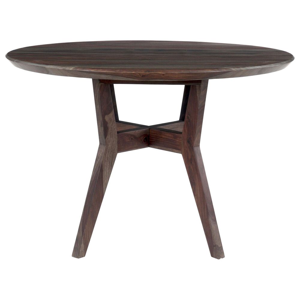 FURNITURE CONNECTION Fall River and Castor 4-Piece Round Dinning Set in Black Walnut, , large