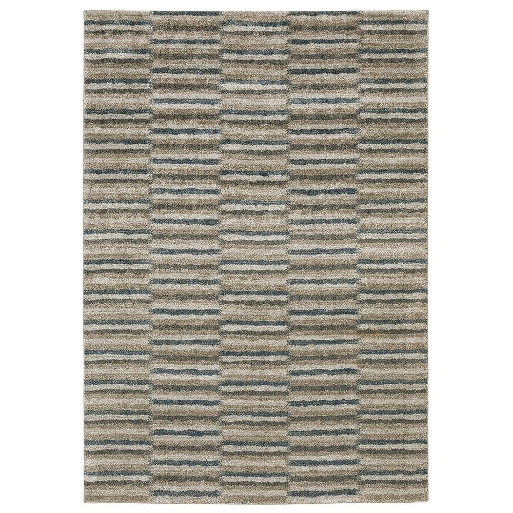 Oriental Weavers Alton 5502D 6"7" x 9"6" Beige and Blue Area Rug, , large