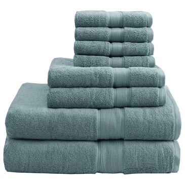 Hampton Park 8-Piece Bath Towel Set in Dusty Green, , large