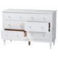 Baxton Studio Roni 7-Drawer Dresser in White, , large