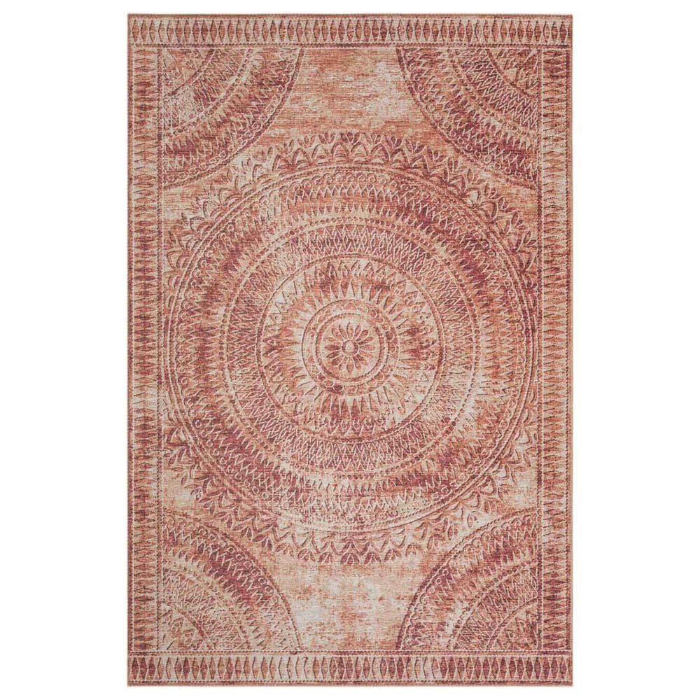 Dalyn Rug Company Sedona Oriental 4" Round Spice Indoor/Outdoor Area Performance Rug, , large