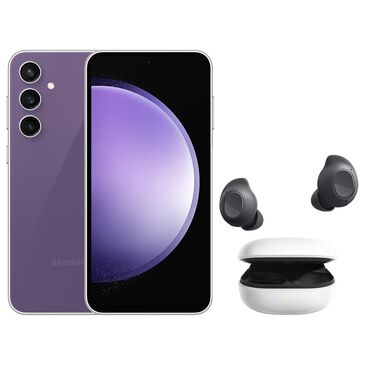 Samsung Galaxy S23 FE 6.4" 128GB (Unlocked) in Purple with Graphite Galaxy Buds FE, , large