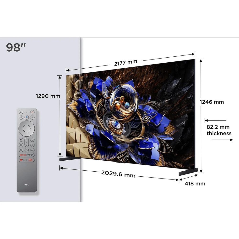 TCL 98&quot; Class X11 Premium 4K UHD HDR QD-Mini LED with Google TV in Black - Smart TV, , large