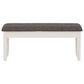 Linon Home Decor Jane Storage Bench with Taupe Cushion in Vanilla White, , large
