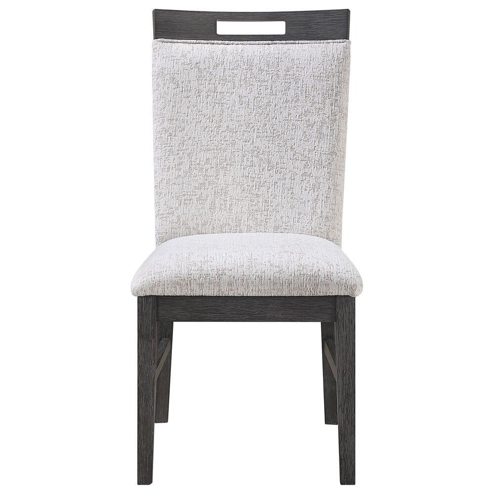 Modern Market Side Chair with Beige Upholstered in Dark Brown, , large