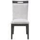 Modern Market Side Chair with Beige Upholstered in Dark Brown, , large