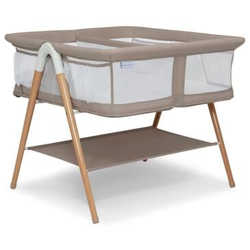 Delta Children Bondi Beechwood Twin Bassinet in Tan, , large