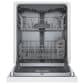 Bosch 300 Series 24"" Built-In Recessed Handle Dishwasher with 8 Wash Cycles in White, , large