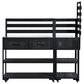 HOMLUX 62.3"" Outdoor Kitchen Island in Black, , large